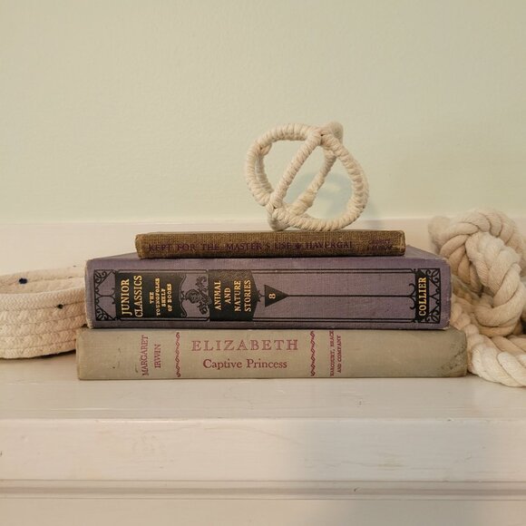 Vintage Purple Gray Book Set Lot Staging Decor Retro Prop Shelf Mantle Centerpie - Picture 1 of 7